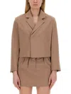 Alysi Checked Cropped Jacket