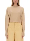 Alysi Long-sleeved Sweater In Brown