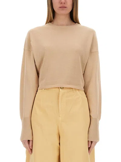 ALYSI ALYSI CROPPED KNIT TOP