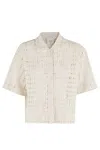 Alysi Crochet-pattern Collared Shirt