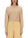 Alysi Long-sleeved Sweater In Nude