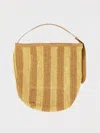 Alysi Textured Straw Bag With Leather Handle