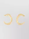 Alysi Curved Gold-tone Hoop Earrings Design In Gold