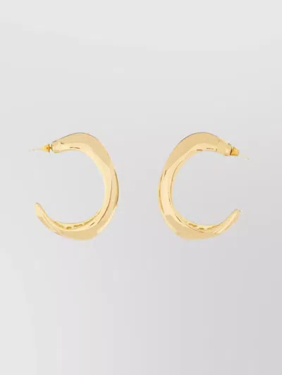Alysi Curved Gold-tone Hoop Earrings Design
