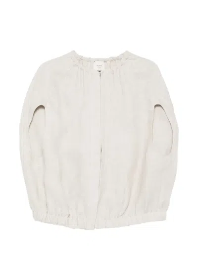 Alysi Cutout Blouse In Neutral