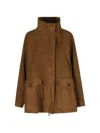 DAINETTO HIGH-NECK RAGLAN-SLEEVE COAT