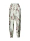 ALYSI ALYSI DANDY LION PRINTED DOUBLE PENCE TROUSERS