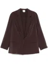 Alysi Silk Blend Single-breasted Blazer Jacket