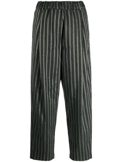 Alysi Decorative-stitching Straight-leg Trousers In Grey