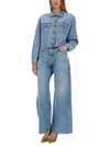 Alysi Classic Button-up Denim Jacket In Blue