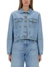 Alysi Classic Button-up Denim Jacket In Blue