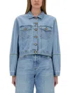 Alysi Classic Button-up Denim Jacket In Blue