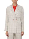 Alysi Checked Double-breasted Jacket