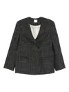 Alysi Double-breasted Blazer In Black