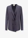 Alysi Double-breasted Buttoned Blazer In Blue