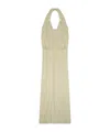 Alysi Flowing Silhouette Halter Neckline Dress In Brown