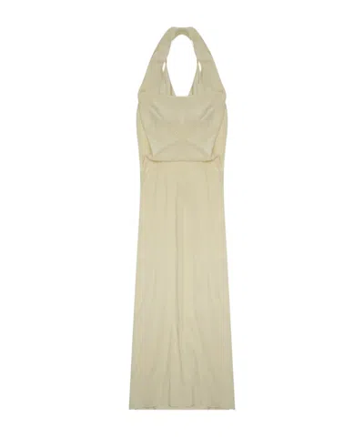 ALYSI ALYSI DRAPED HALTERNECK DRESS