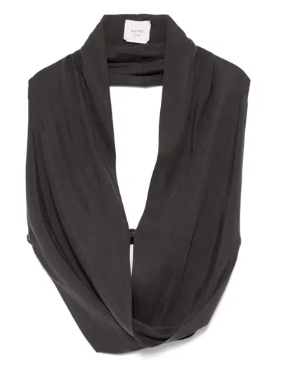 Alysi Draped Silk Top