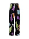 ALYSI DRAWSTRING ALL-OVER PATTERNED TROUSERS