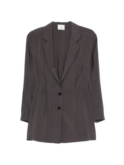 Alysi Drawstring-detail Blazer In Gray