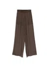 Alysi Drawstring Palazzo Pants In Brown