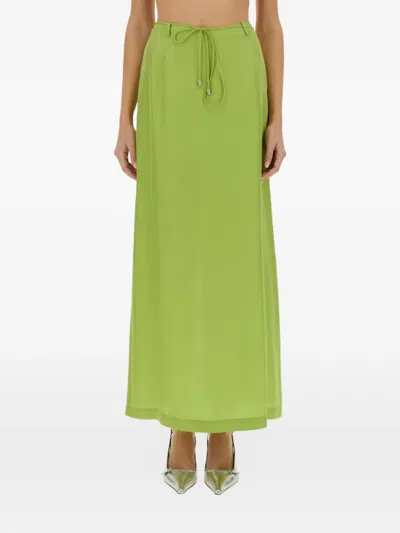 Alysi Drawstring Skirt In Green