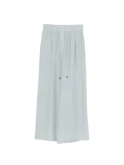 Alysi Drawstrings Straight Trousers In Blue