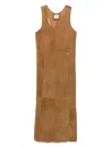 Alysi Brown Suede Dress