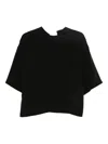 Alysi Drop-shoulder T-shirt In Black