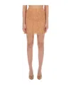Alysi Frizzy Mini Skirt In Nude