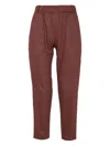 Alysi Elastic-waistband Pocket Trousers In Brown