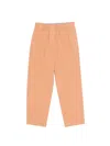 Alysi Elasticated Straight Trousers In Orange
