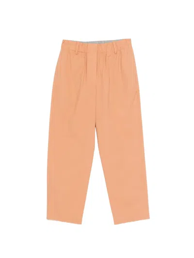 Alysi Elasticated Straight Trousers In Orange
