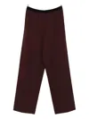Alysi Elasticated Trousers In Burgundy