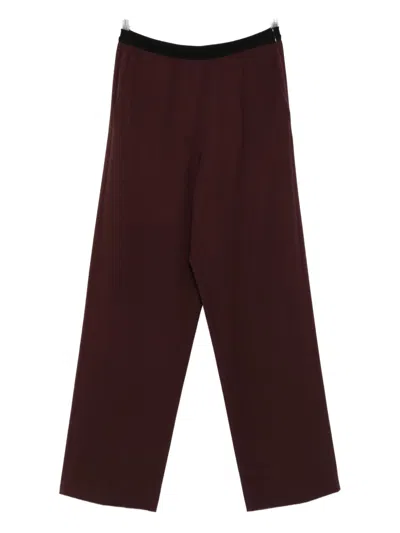 Alysi Elasticated Trousers In Burgundy