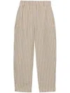 ALYSI ALYSI ELASTICATED WAIST STRIPED TROUSERS