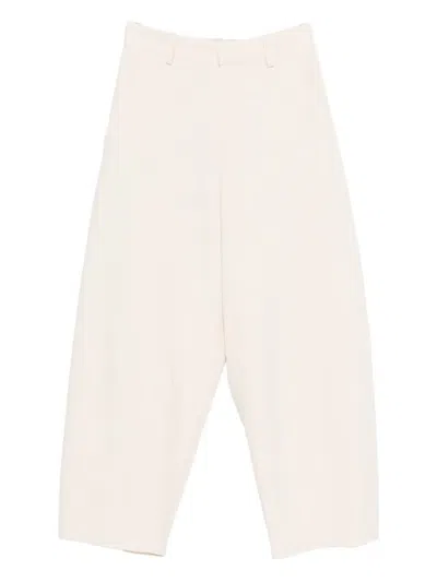 Alysi Elasticated-waist Trousers In White