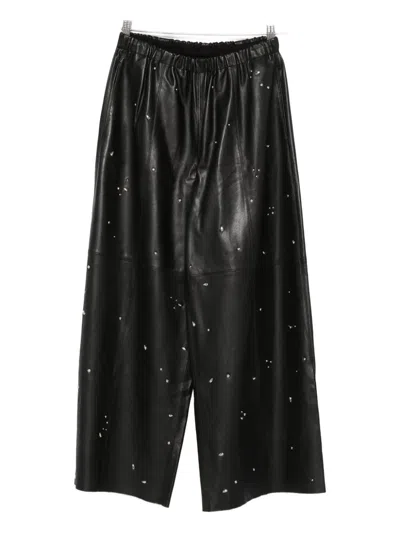 Alysi Elasticated-waistband Trousers In Black