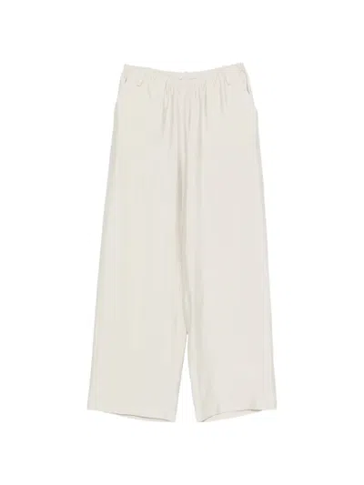 Alysi Elasticated-waistband Trousers In White