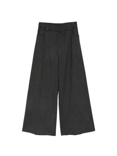 Alysi Elasticated-waistband Palazzo Pants In Gray
