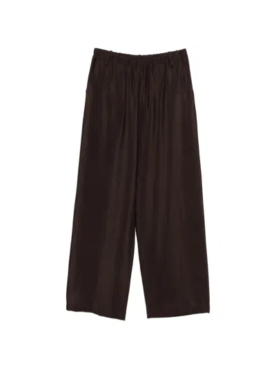 Alysi Elastic-waist Trousers In Brown