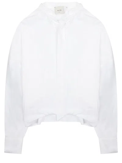 Alysi Elegant Women's Shirt With Bow In White