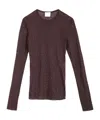 Alysi Embellished Wool Top In Brown