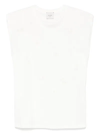 Alysi Embroidered Tank Top In White