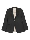 Alysi Flannel Single-breasted Jacket In Black