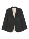 Alysi Flannel Single-breasted Jacket In Black