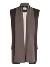 Alysi Flap-pockets Waistcoat In Brown