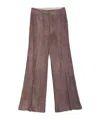 Alysi Flared Casual Pants In Brown