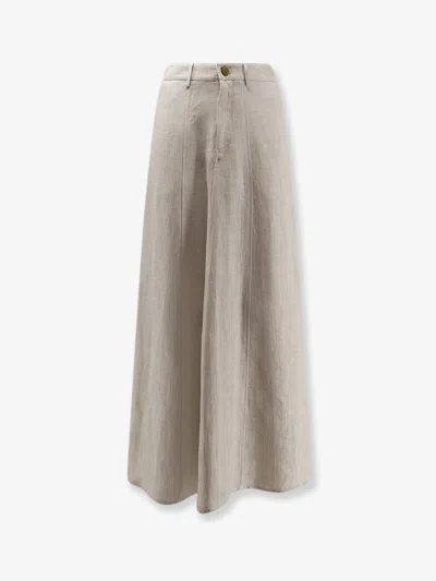 ALYSI FLARED LINEN SKIRT