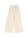 Alysi Tailored Wide Leg Pants Light Design In Neutral